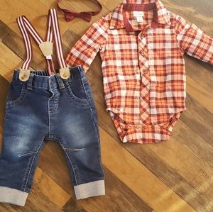 Baby boys overall outfit 3-6 months